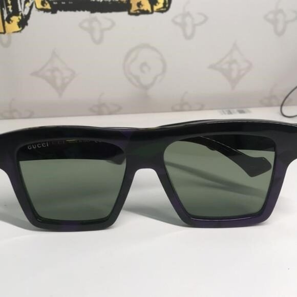 New Authentic Gucci Black and Purple Sunglasses GG0962S 014 - Picture 11 of 11